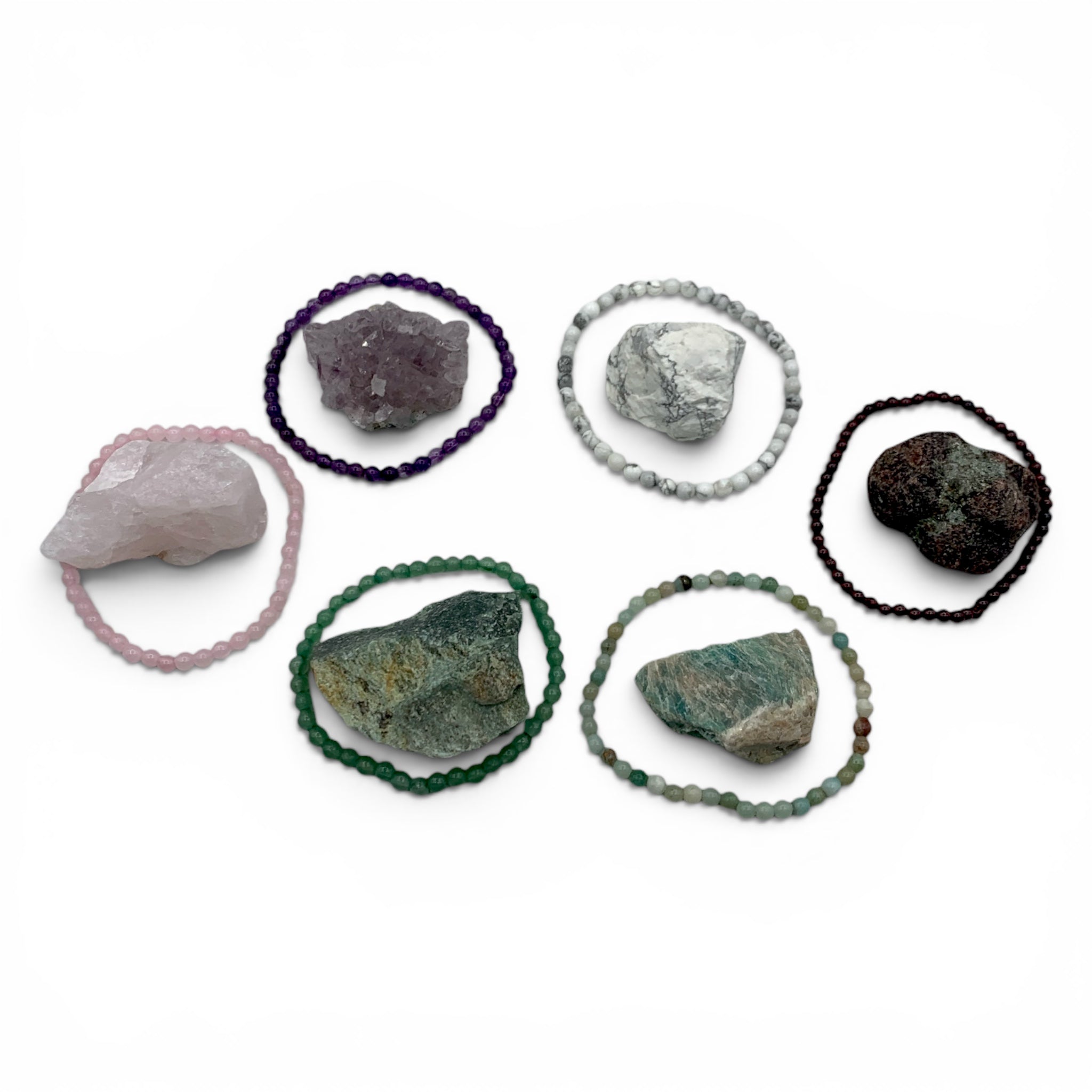 Bracelet - Crystal Bracelet Set with Raw Crystal $30